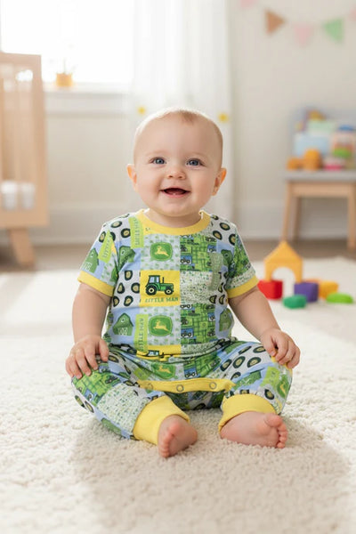 Little Man Tractor Romper