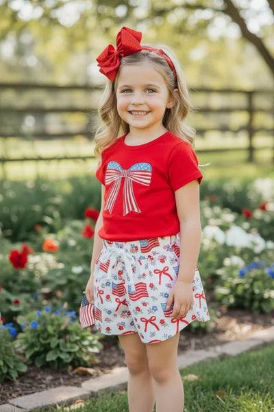 Patriotic Flag Skort Set