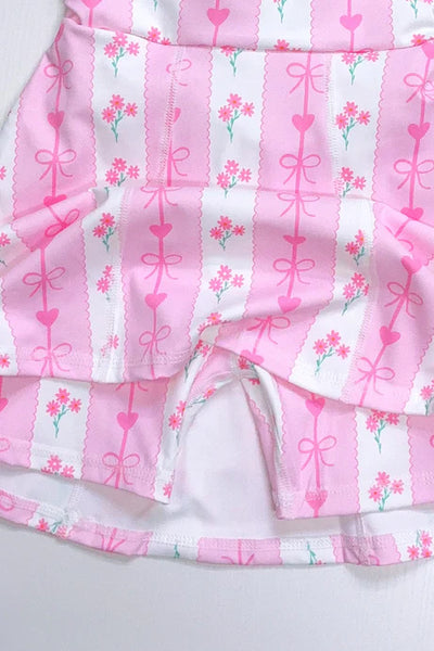 Vine of Hearts & Bows Skort Dress