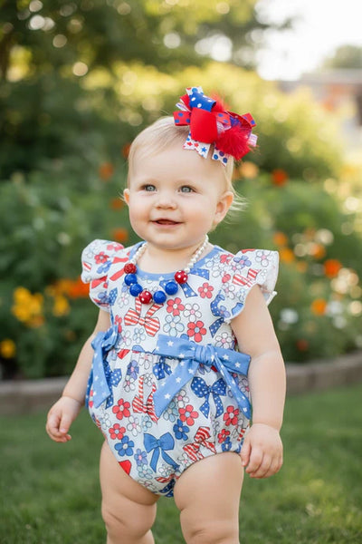 Patriotic Bow Romper
