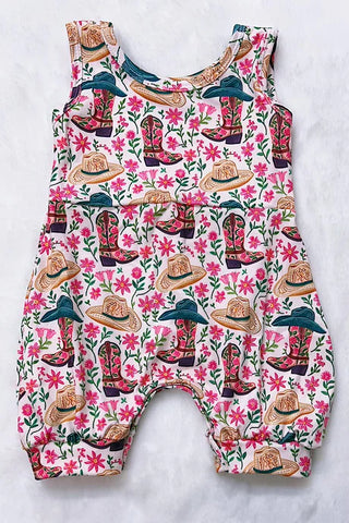 Cowgirl Flower Romper