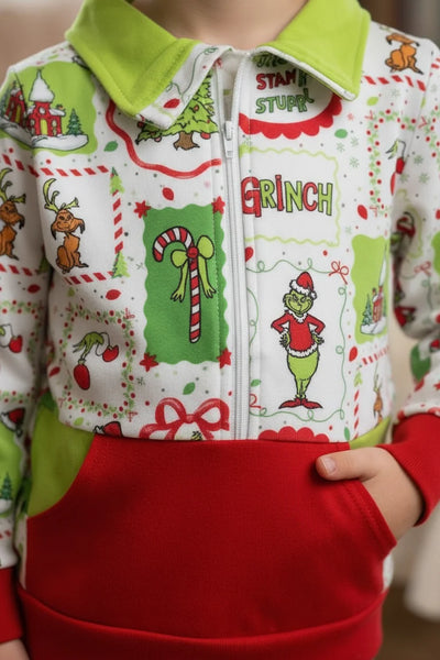 Grinch Zip Sweater