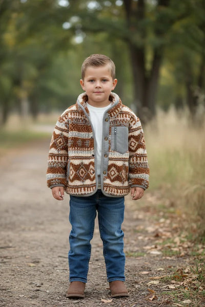 Aztec Button Jacket