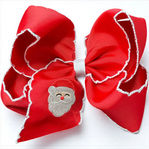 Santa Stitched Bow