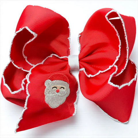 Santa Stitched Bow
