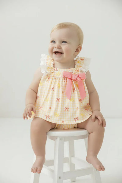 Bow Lemon Bloomer Set