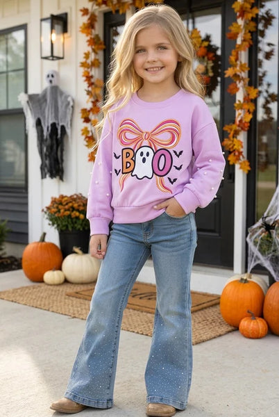 Boo Bow Pearl Sweatshirt