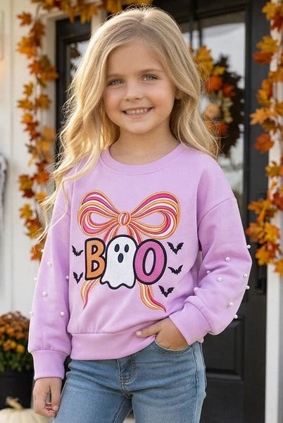 Boo Bow Pearl Sweatshirt