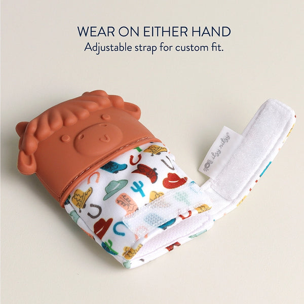 Itzy Mitt Silicone Teething Mitts (Highland Cow)