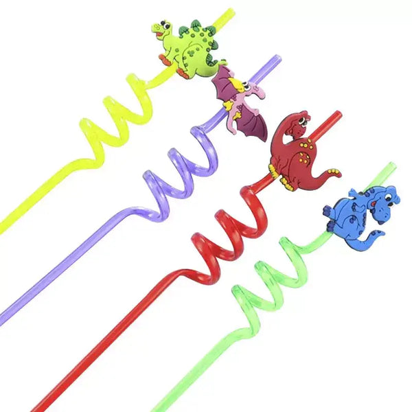 Dinosaur Swirly Straws