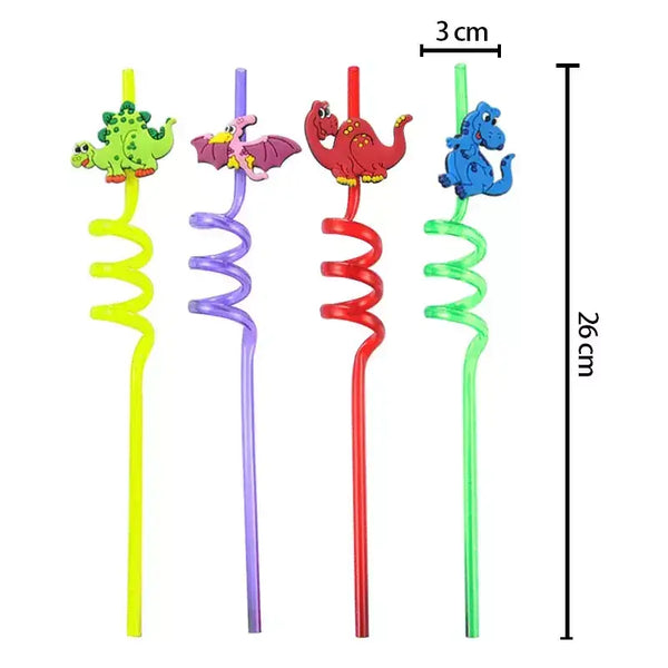 Dinosaur Swirly Straws