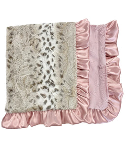 Snowcat Dusty Pink Lux Blanket