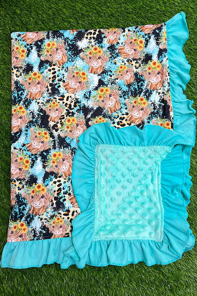 Sunflower Cow Blanket