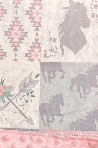 Horse Aztec Blanket