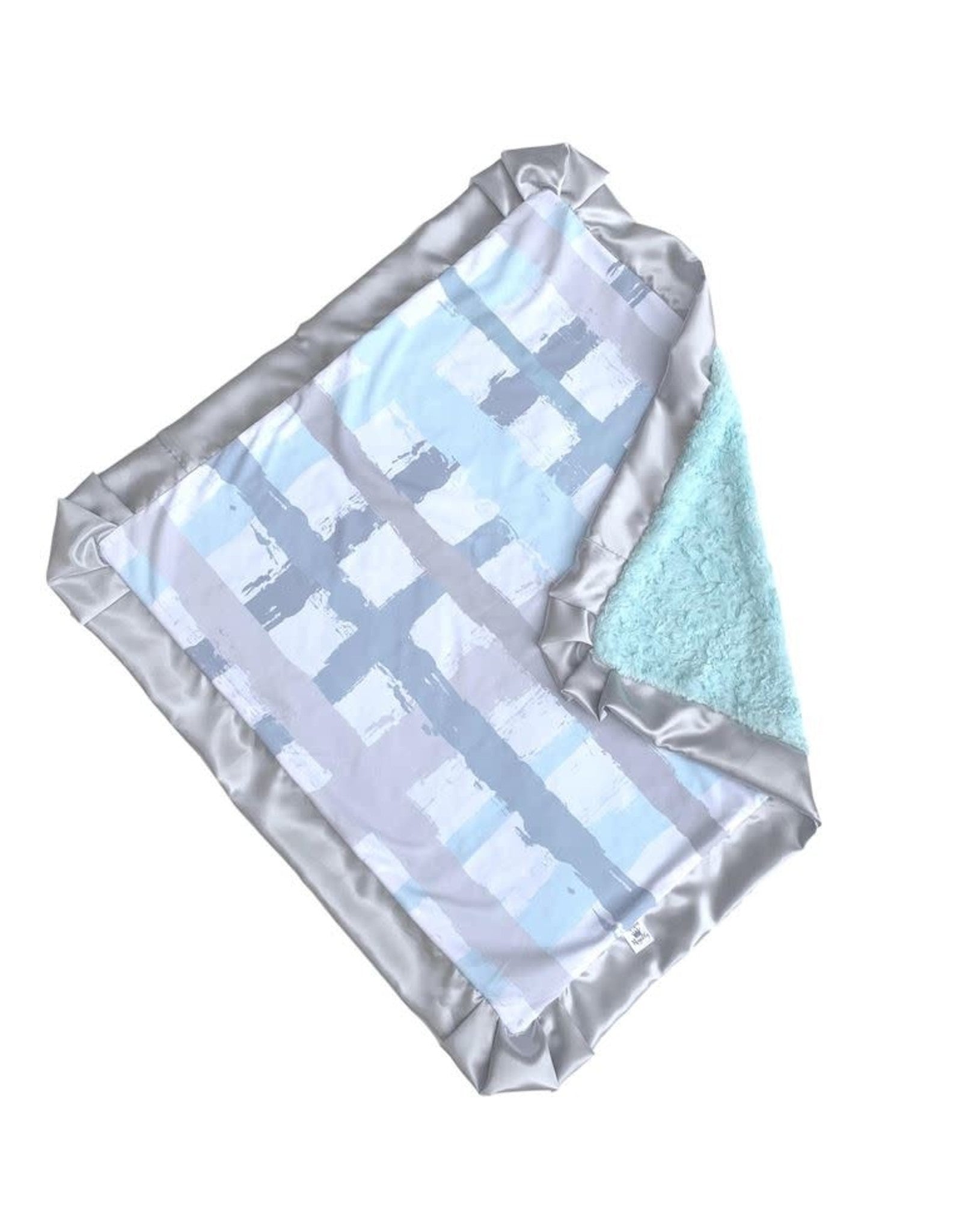 Aqua Plaid Lux Blanket