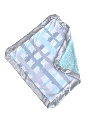 Aqua Plaid Blanket